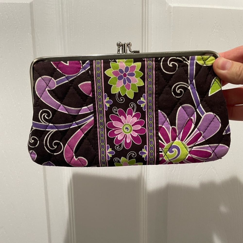 Vera Bradley quilted snap clutch